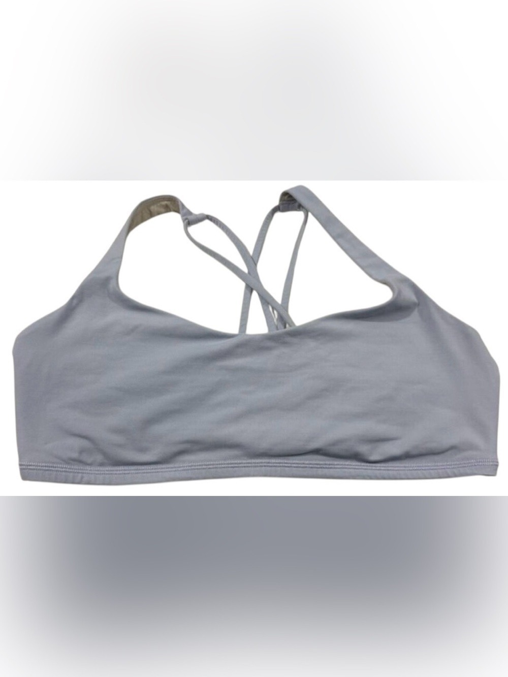 Lululemon Lavender Periwinkle Strappy Back Sports Bra Size 10 Yoga - Picture 1 of 5